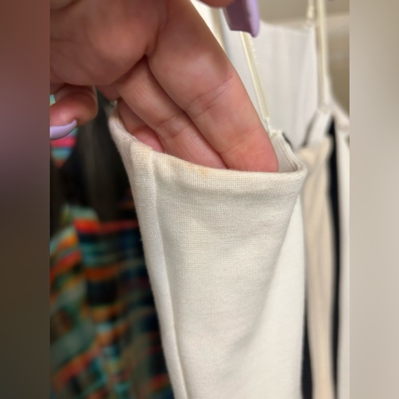 🔥Bebe fitted white, black&cream color block dress-size L - Picture 8 of 16